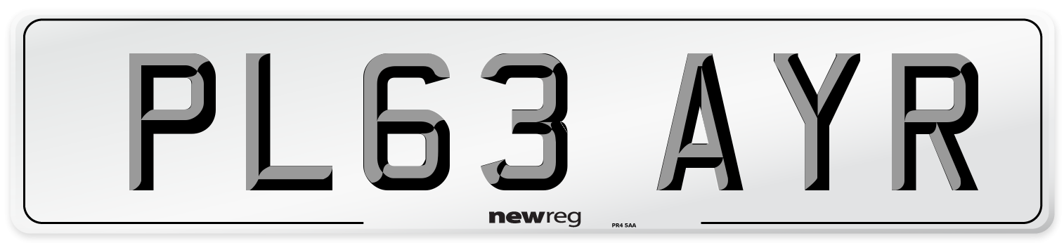 PL63 AYR Number Plate from New Reg